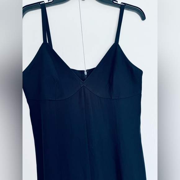 Toteme Cami top Crepe slip dress black with navy hint EU 38 US 6 zip closure - Picture 9 of 16